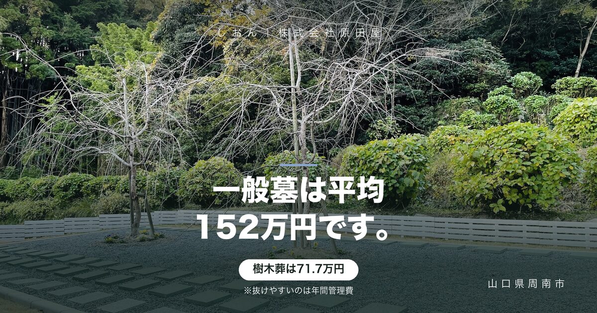 一般墓の費用は平均152万円｜内訳3つと、樹木葬との差